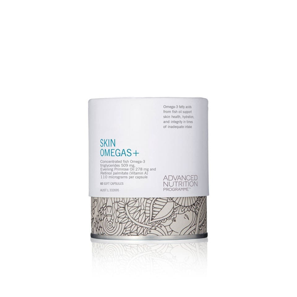 Advanced Nutrition SKIN OMEGAS+ 60 Capsules - The Skin Nurse Perth Australia